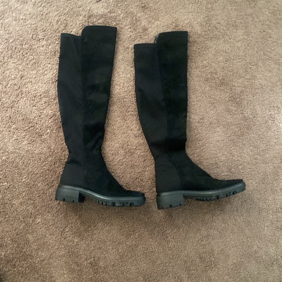 Unisa Knee-High Boot Suede Black US Women's Size 8.5 M - Picture 4 of 8